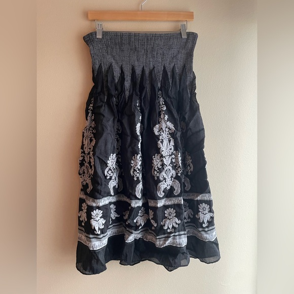 Laps Women Dress Black Gray Sleeveless S-M - Picture 4 of 9